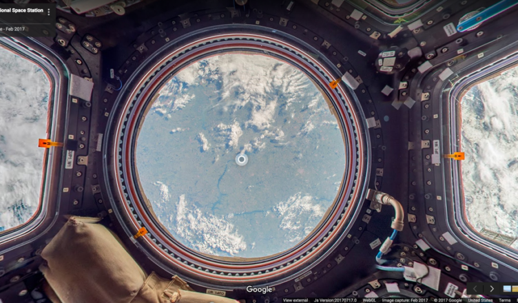 Google cria experiência Street View da Estação Espacial Internacional