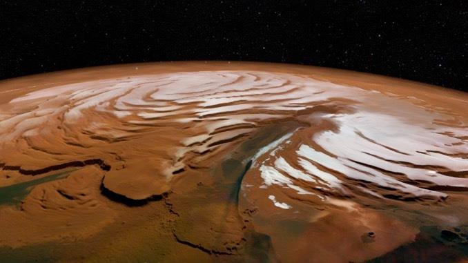 Gelo de água em Marte